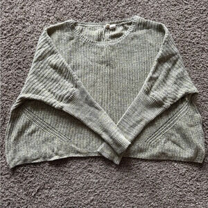 MOTH Super Oversized Boxy‎ Cropped Sweater Lime Green Gray Size Small
